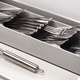Limited drawer space? Joseph Joseph’s DrawerStore stacks your silverware vertically for the most efficient possible use of space.